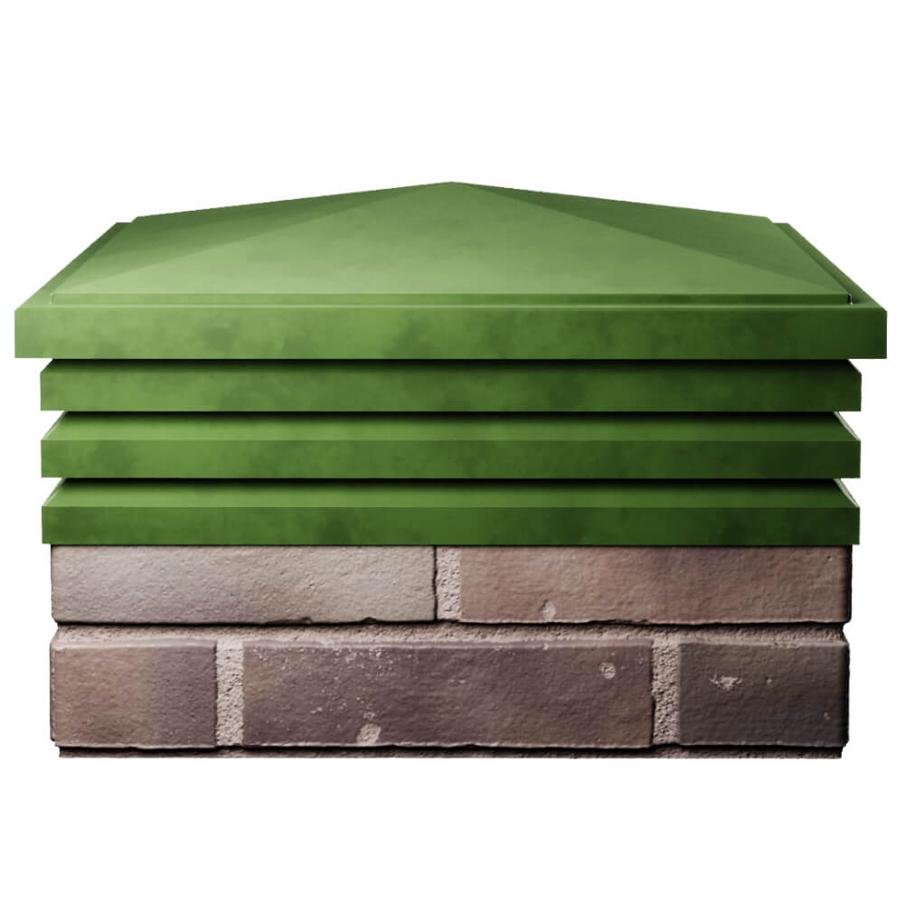 Колпак Zking Бона ХайТек Зеленый на столб 2х2 кирпича (513х513мм) Волоколамск фото