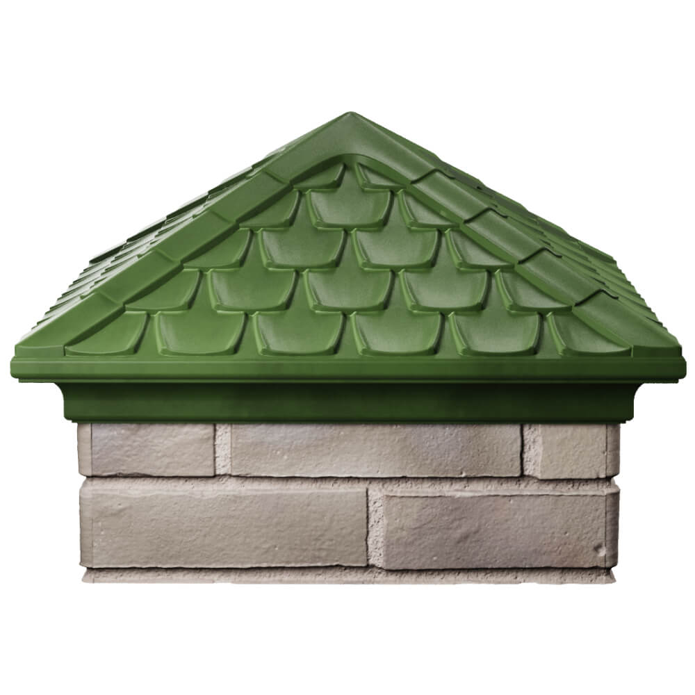 Колпак Zking Эльбрус Зеленый на столб 1.5х1.5 кирпича (385х385мм) Волоколамск фото