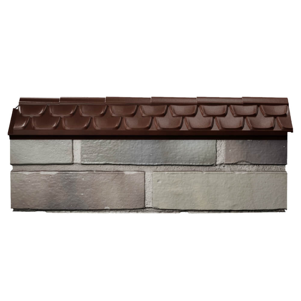 Парапет Zking Эльбрус Коричневый с посадкой на 0.5 кирпича (130мм) в Волоколамске фото