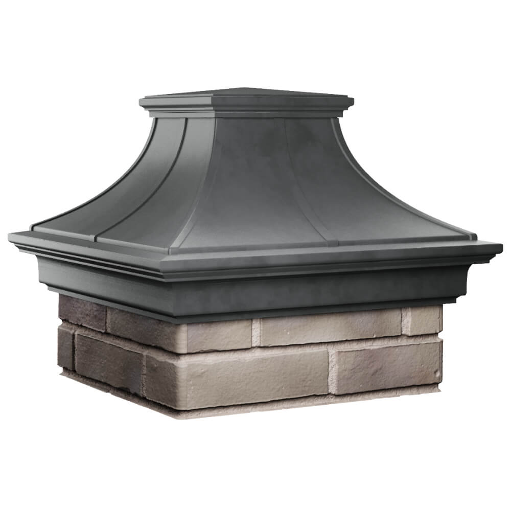 Колпак Zking Монблан Премиум Серый на столб 1.5х1.5 кирпича (385х385мм) в Волоколамске фото