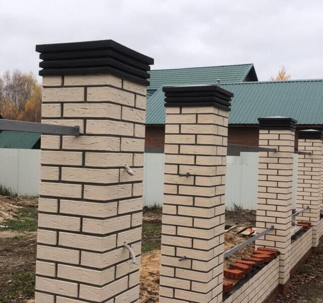 Колпак Zking Бона ХайТек Коричневый на столб 1.5х1.5 кирпича (385х385мм) в Волоколамске фото