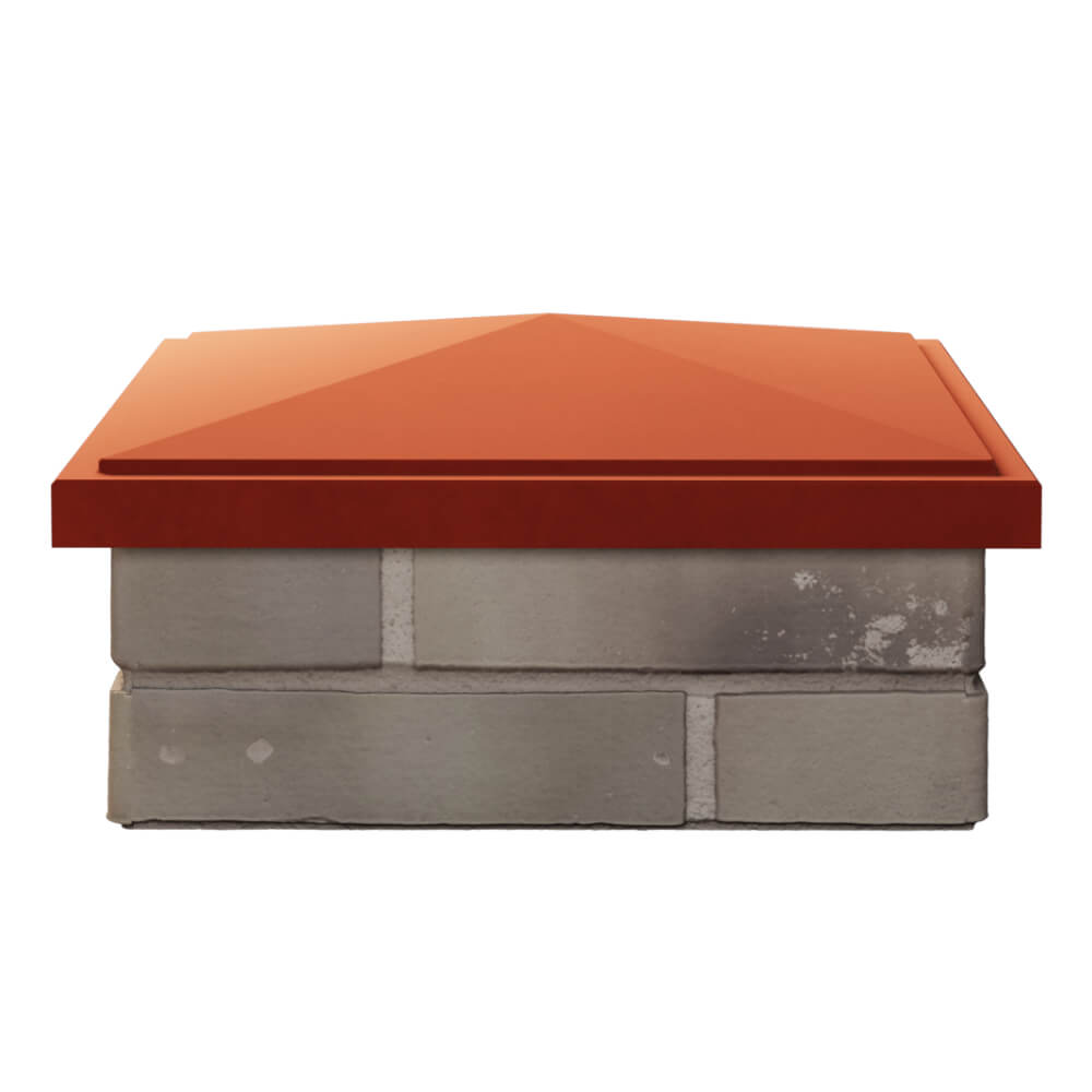 Колпак Zking БонаМоно Красный на столб 1.5х1.5 кирпича (385х385, 400х400мм) Волоколамск фото