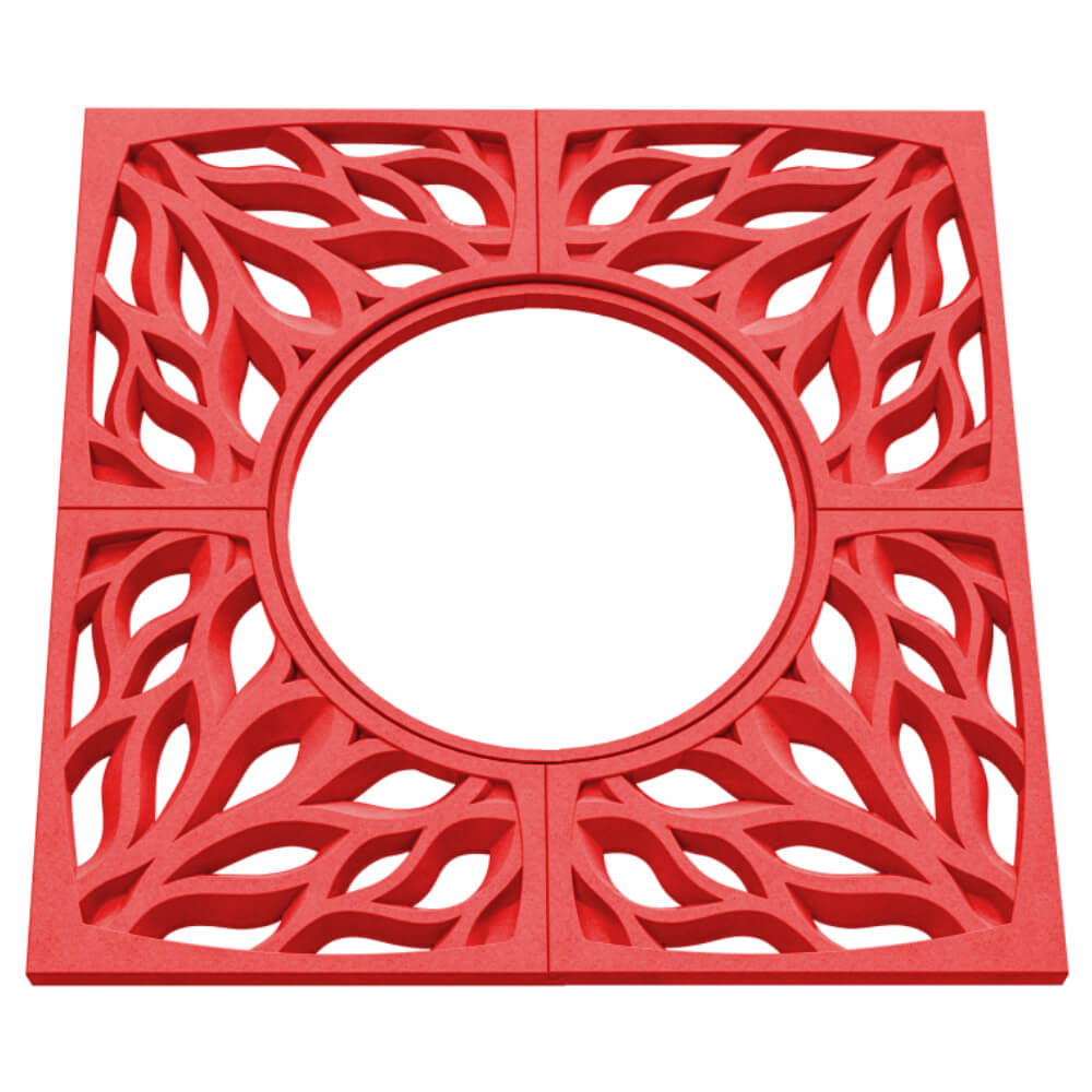 Приствольная решетка для дерева ZKING CRUST 1.2х1.2м Красная в Волоколамске фото