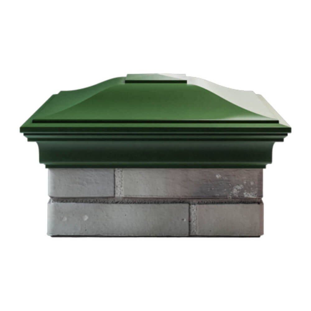 Колпак Zking Монблан Зеленый на столб 1.5х1.5 еврокирпича 0.7НФ (355х355мм) Волоколамск фото