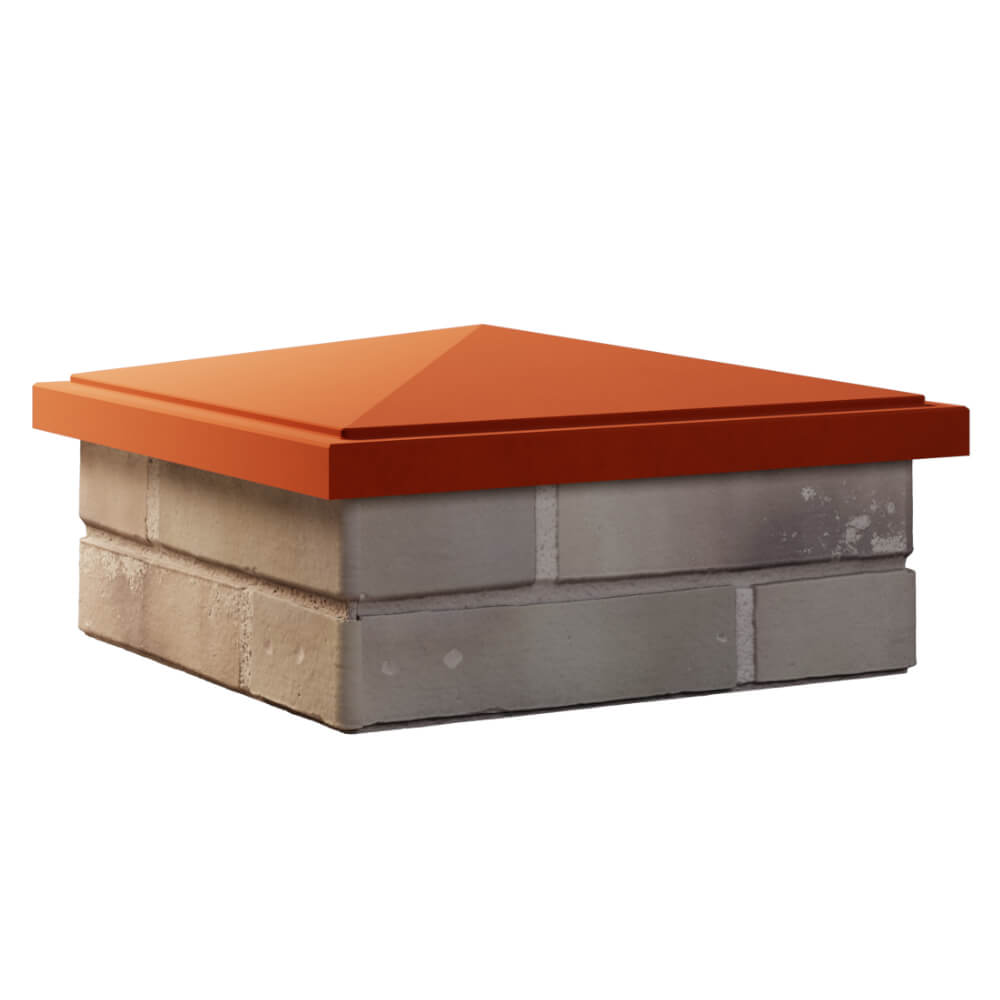 Колпак Zking БонаМоно Красный на столб 1.5х1.5 кирпича (385х385, 400х400мм) в Волоколамске фото