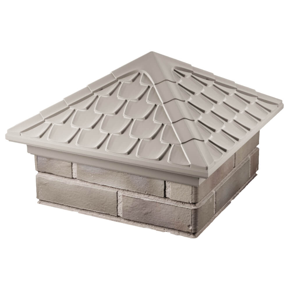 Колпак Zking Эльбрус Бежевый на столб 1.5х1.5 кирпича (385х385мм) в Волоколамске фото