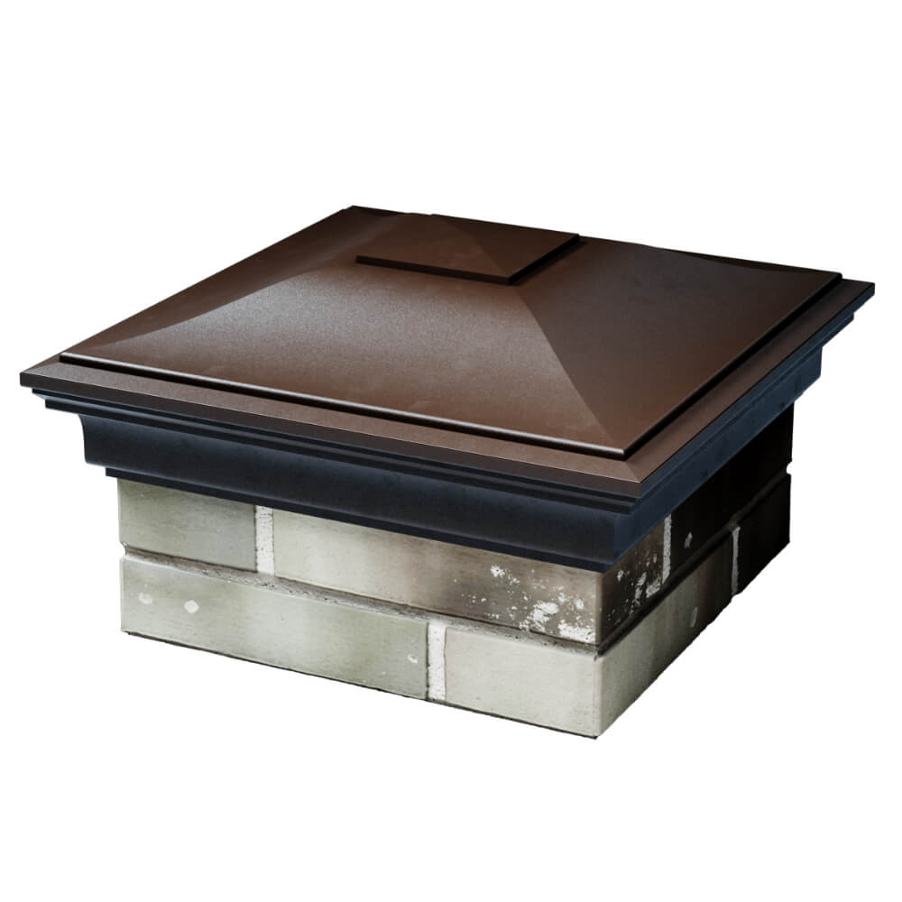 Колпак Zking Монблан Коричневый на столб 1.5х1.5 кирпича (385х385мм) в Волоколамске фото