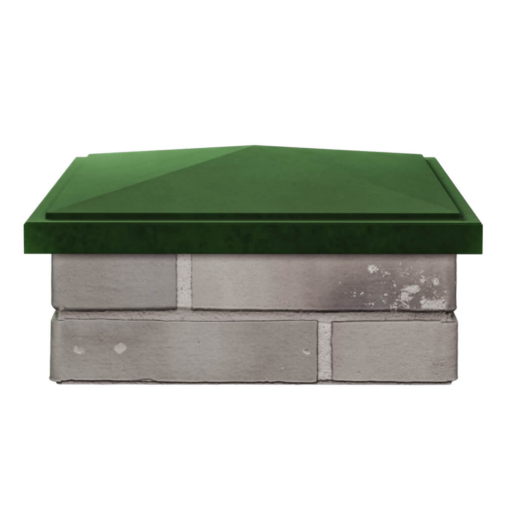 Колпак Zking БонаМоно Зеленый на столб 1.5х1.5 кирпича (385х385, 400х400мм) Волоколамск фото