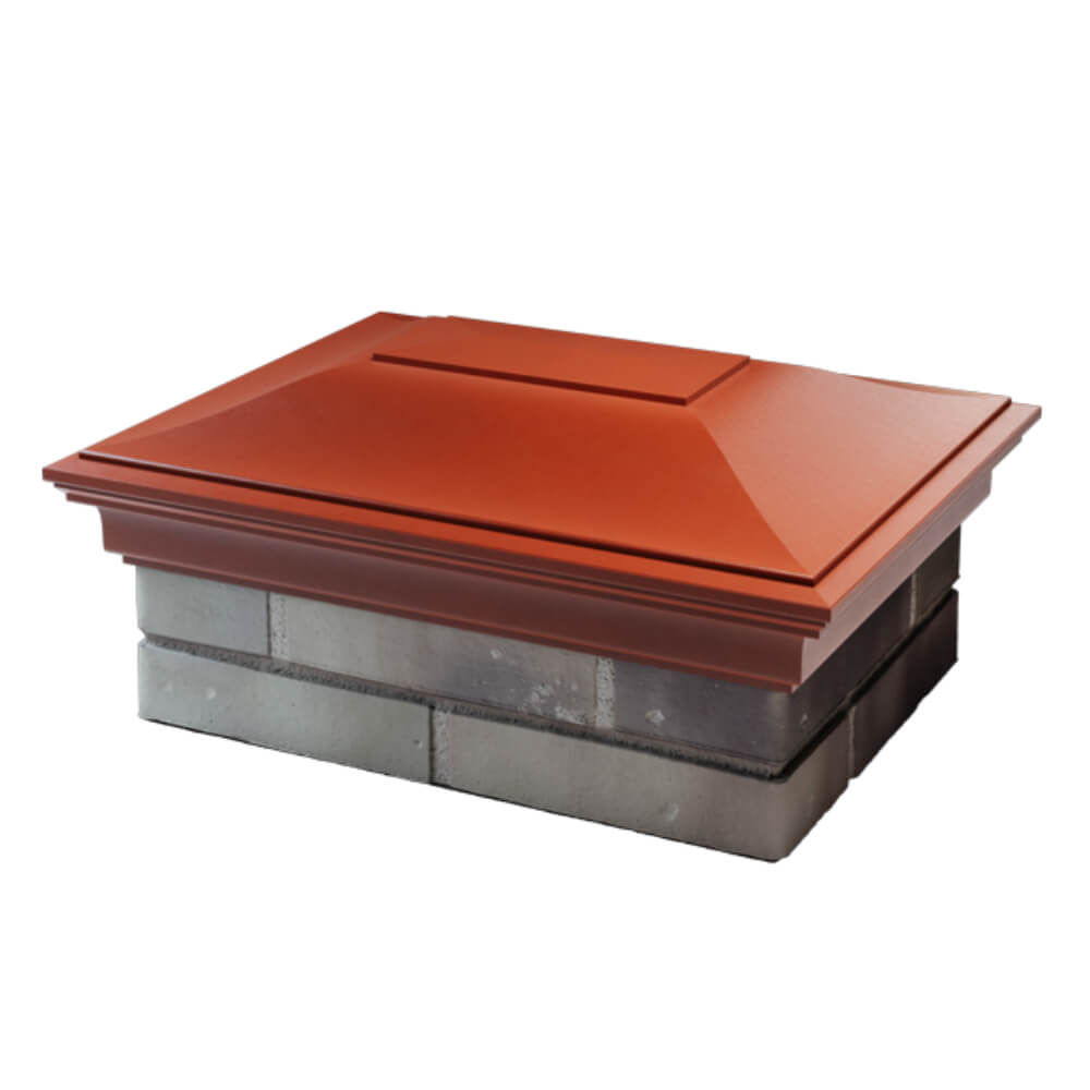 Колпак Zking Монблан Красный на столб 2х1.5 кирпича (515х385мм) в Волоколамске фото