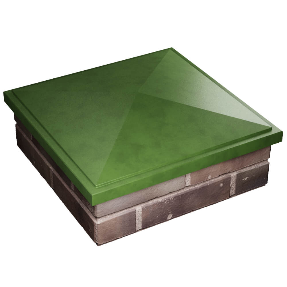 Колпак Zking БонаМоно Зеленый на столб 2х2 кирпича (515х515, 530х530мм) в Волоколамске фото