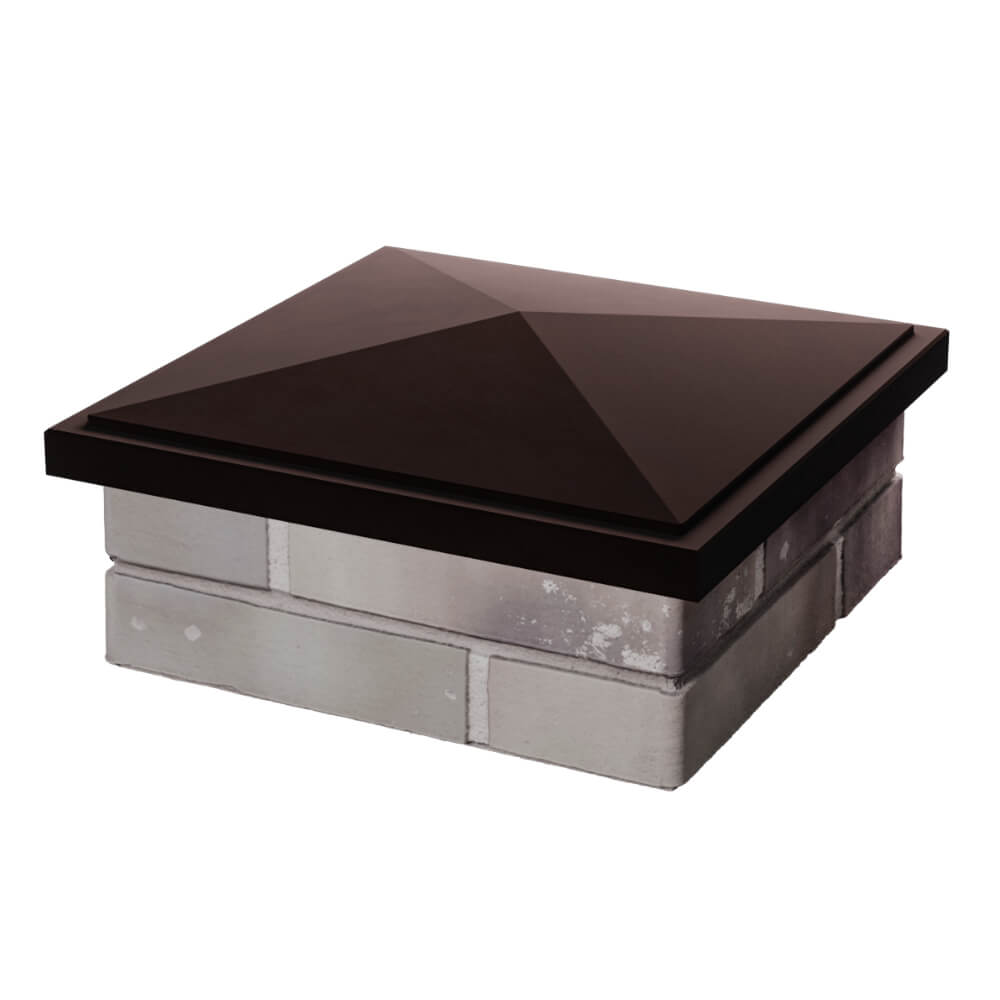 Колпак Zking БонаМоно Коричневый на столб 1.5х1.5 кирпича (385х385, 400х400мм) в Волоколамске фото