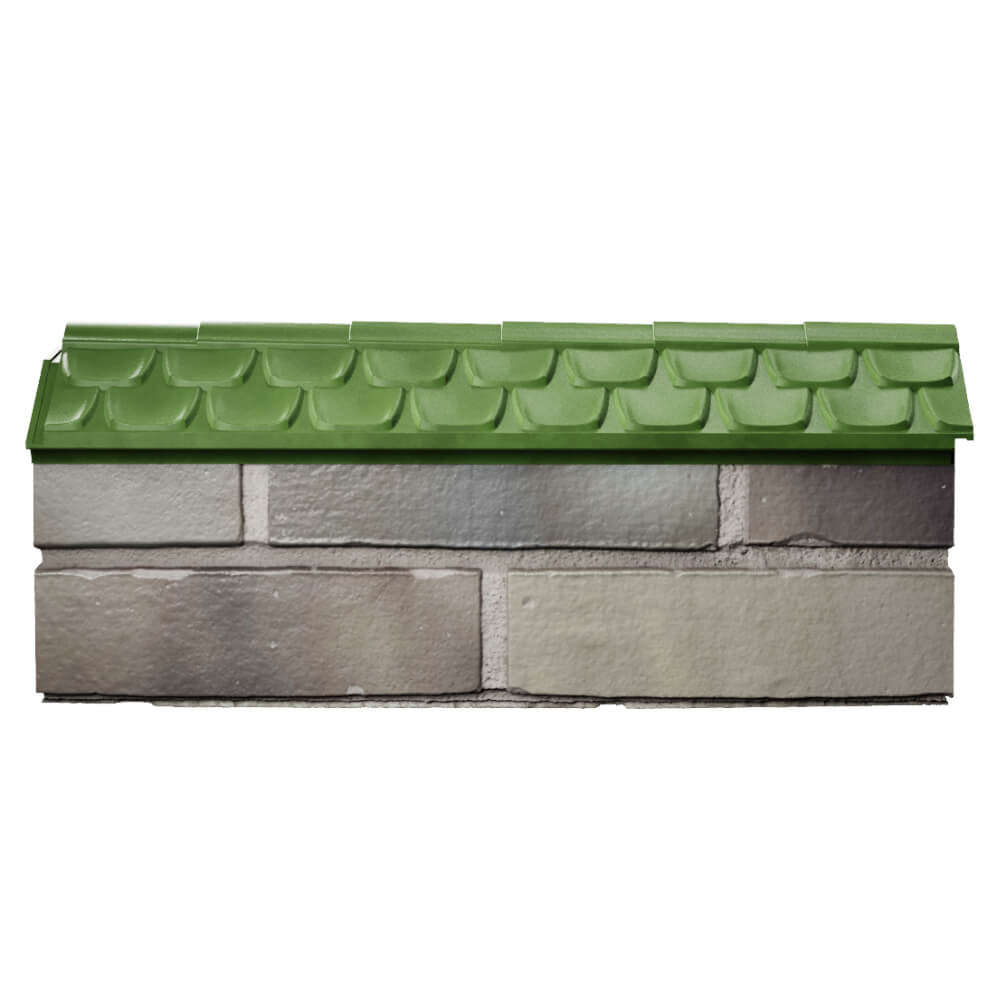Парапет Zking Эльбрус Зеленый с посадкой на 0.5 кирпича (130мм) в Волоколамске фото