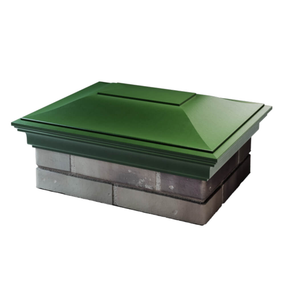 Колпак Zking Монблан Зеленый на столб 2х1.5 кирпича (515х385мм) в Волоколамске фото