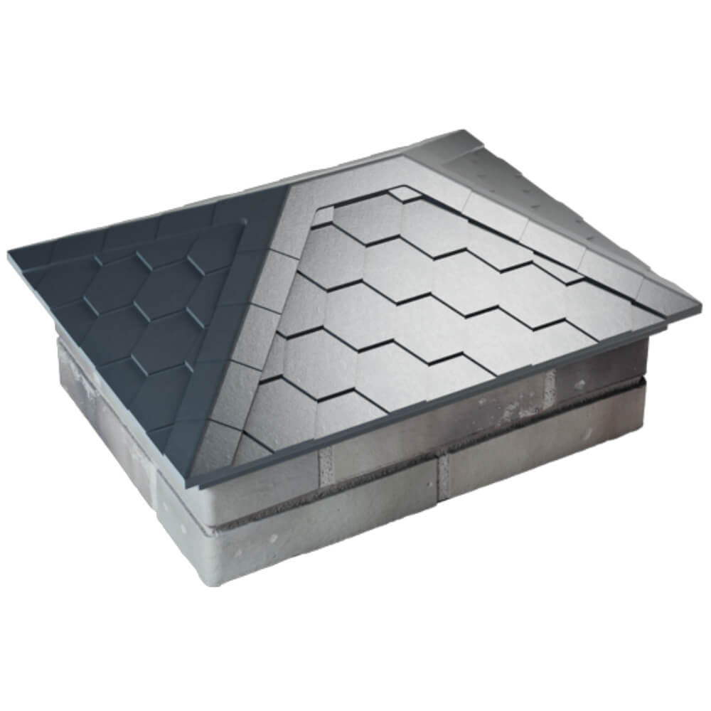 Колпак Zking Эверест Серый на столб 2х1.5 кирпича (520х390мм) Волоколамск фото