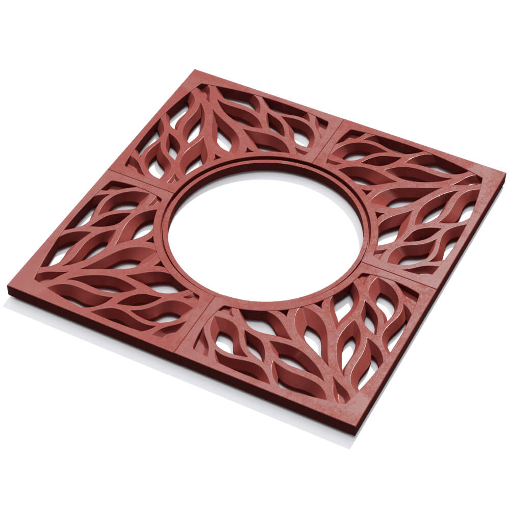 Приствольная решетка для дерева ZKING CRUST 1.2х1.2м Красная в Волоколамске фото