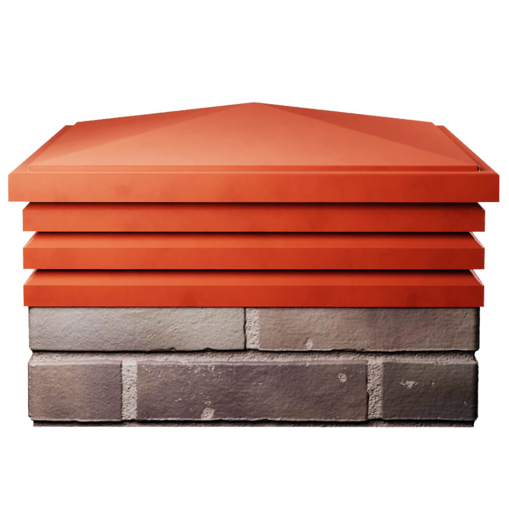 Колпак Zking Бона ХайТек Красный на столб 2х2 кирпича (513х513мм) Волоколамск фото