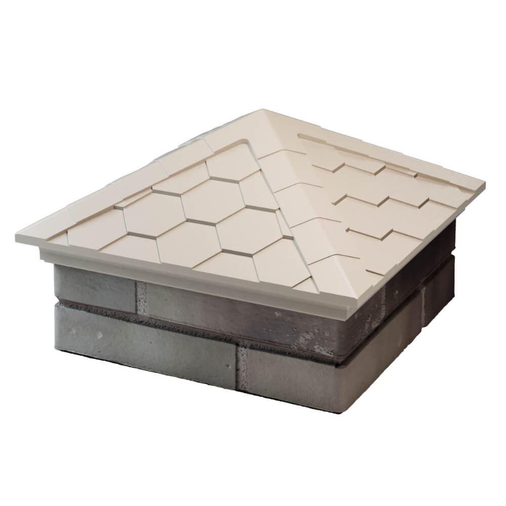 Колпак Zking Эверест Бежевый на столб 1.5х1.5 кирпича (390х390мм) в Волоколамске фото