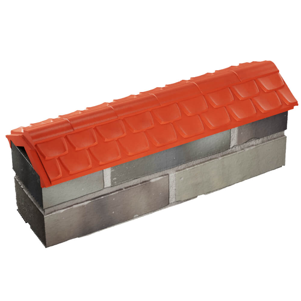 Парапет Zking Эльбрус Красный с посадкой на 0.5 кирпича (130мм) в Волоколамске фото