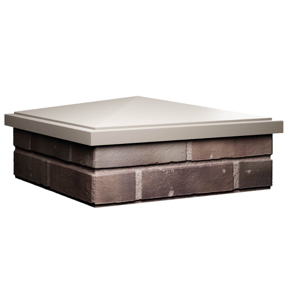 Колпак Zking БонаМоно Бежевый на столб 2х2 кирпича (515х515, 530х530мм) в Волоколамске фото