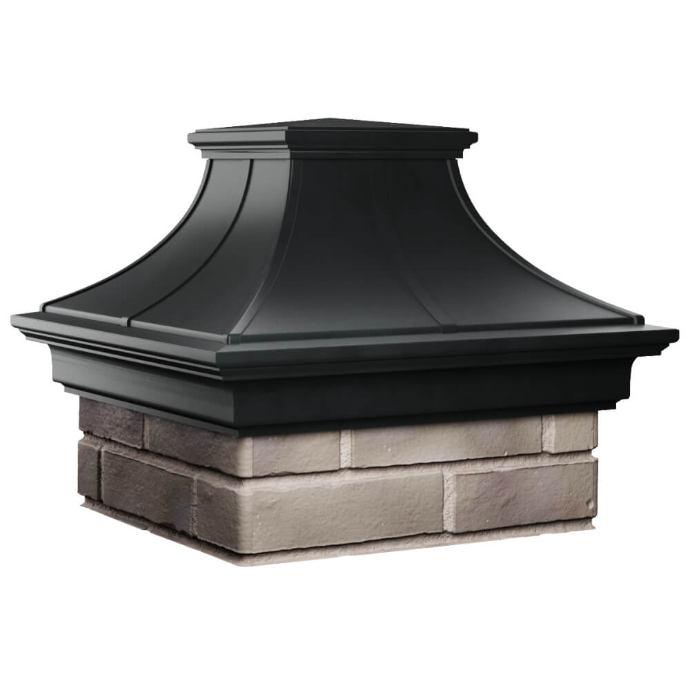 Колпак Zking Монблан Премиум Черный на столб 1.5х1.5 кирпича (385х385мм) в Волоколамске фото