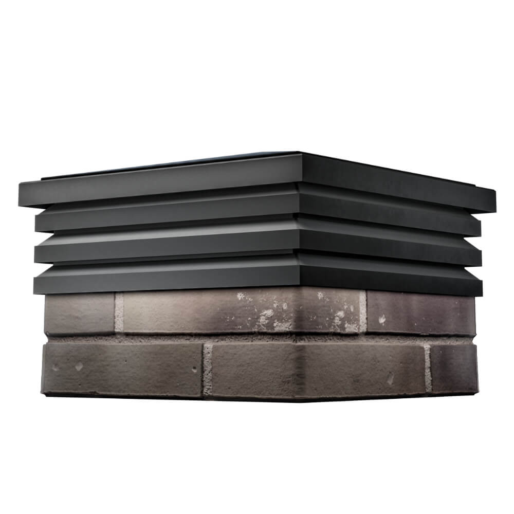 Колпак Zking Бона ХайТек Черный на столб 1.5х1.5 кирпича (385х385мм) в Волоколамске фото