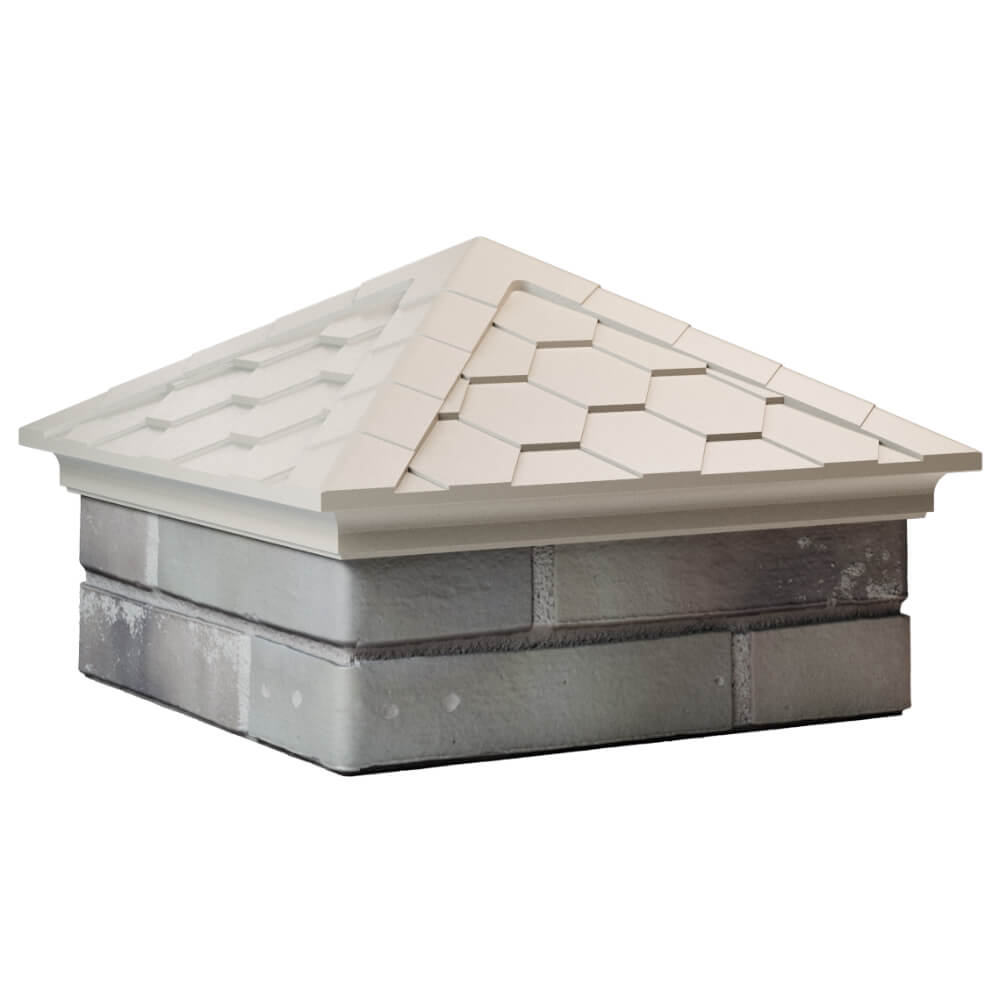 Колпак Zking Эверест Бежевый на столб 1.5х1.5 кирпича (390х390мм) в Волоколамске фото