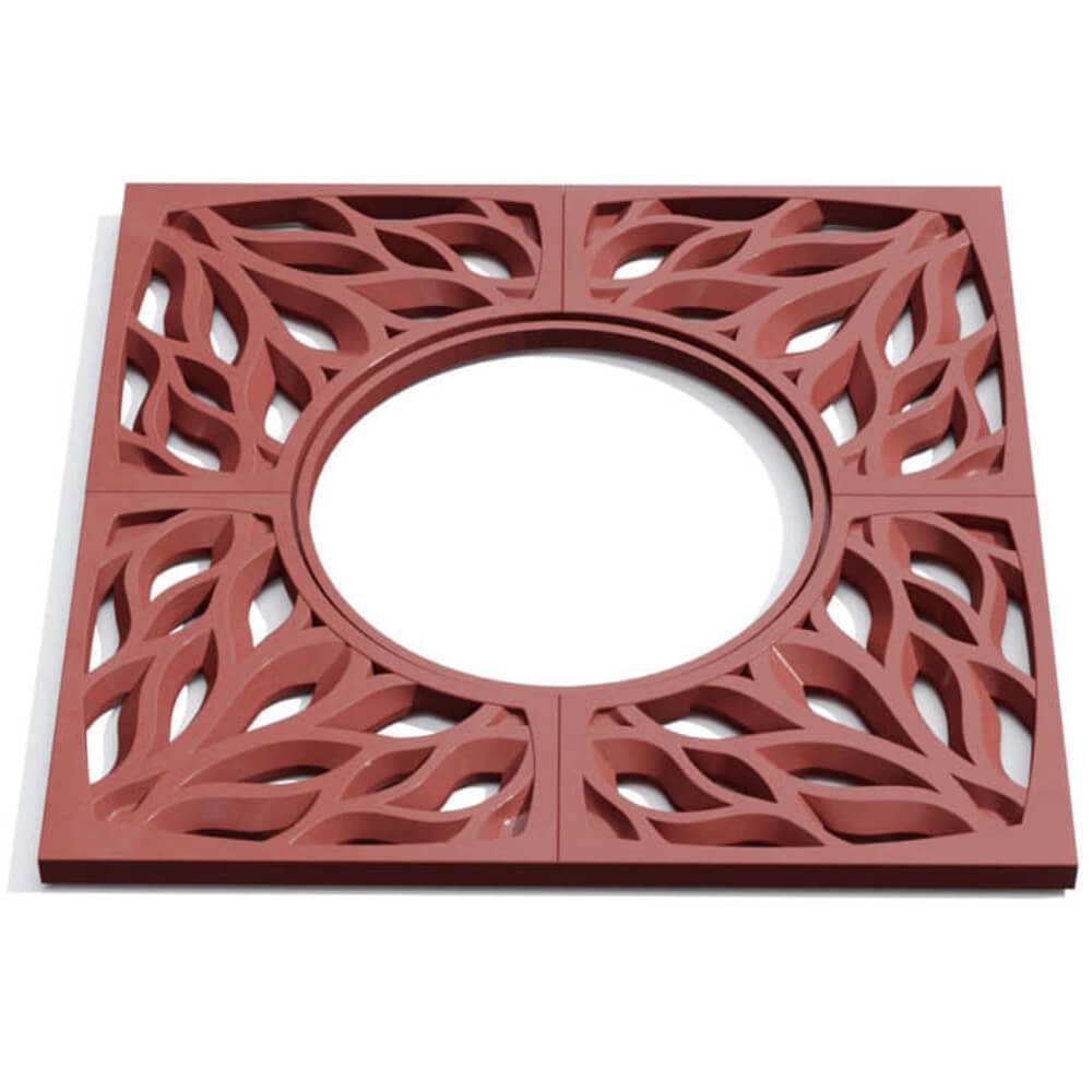 Приствольная решетка для дерева ZKING CRUST 1.2х1.2м Красная Волоколамск фото