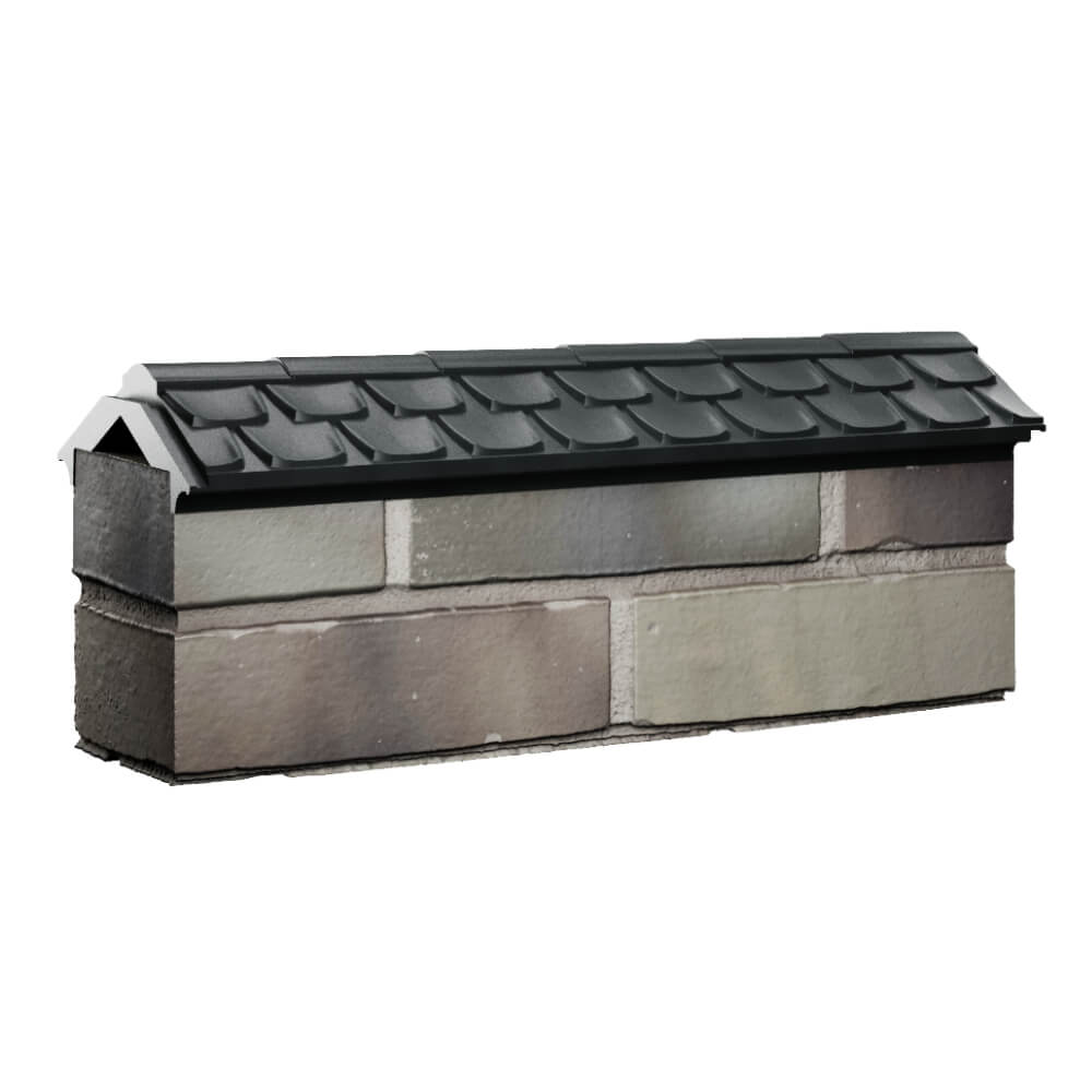 Парапет Zking Эльбрус Черный с посадкой на 0.5 кирпича (130мм) Волоколамск фото