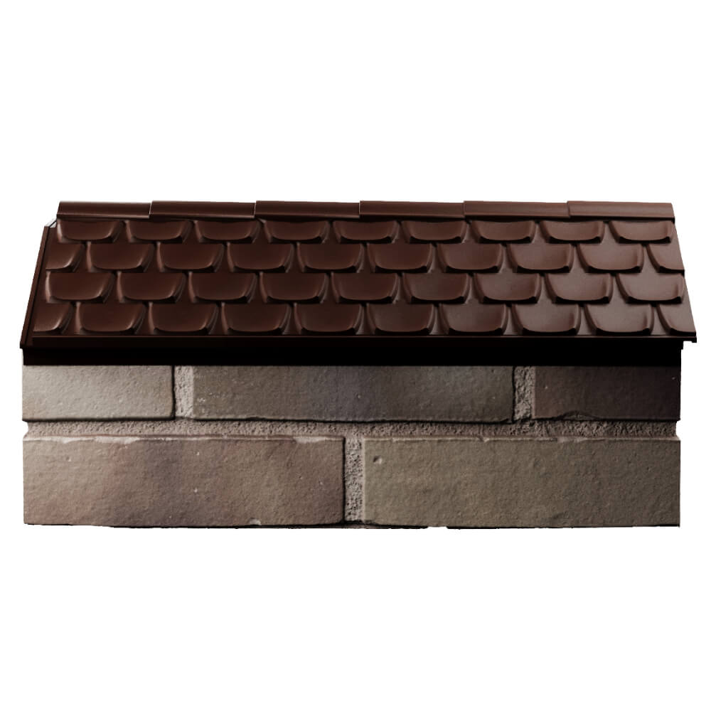 Парапет Zking Эльбрус Коричневый с посадкой на 1 кирпич (255мм) в Волоколамске фото