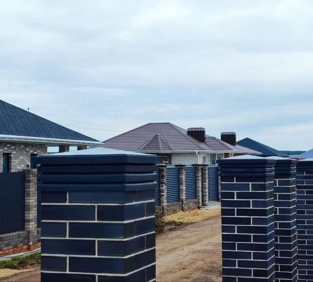 Колпак Zking Бона ХайТек Серый на столб 1.5х1.5 кирпича (385х385мм) в Волоколамске фото