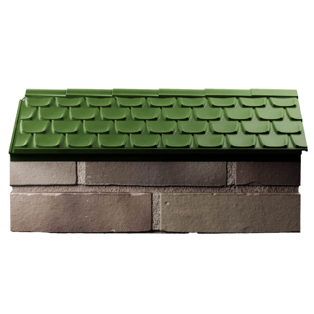 Парапет Zking Эльбрус Зеленый с посадкой на 1 кирпич (255мм) в Волоколамске фото