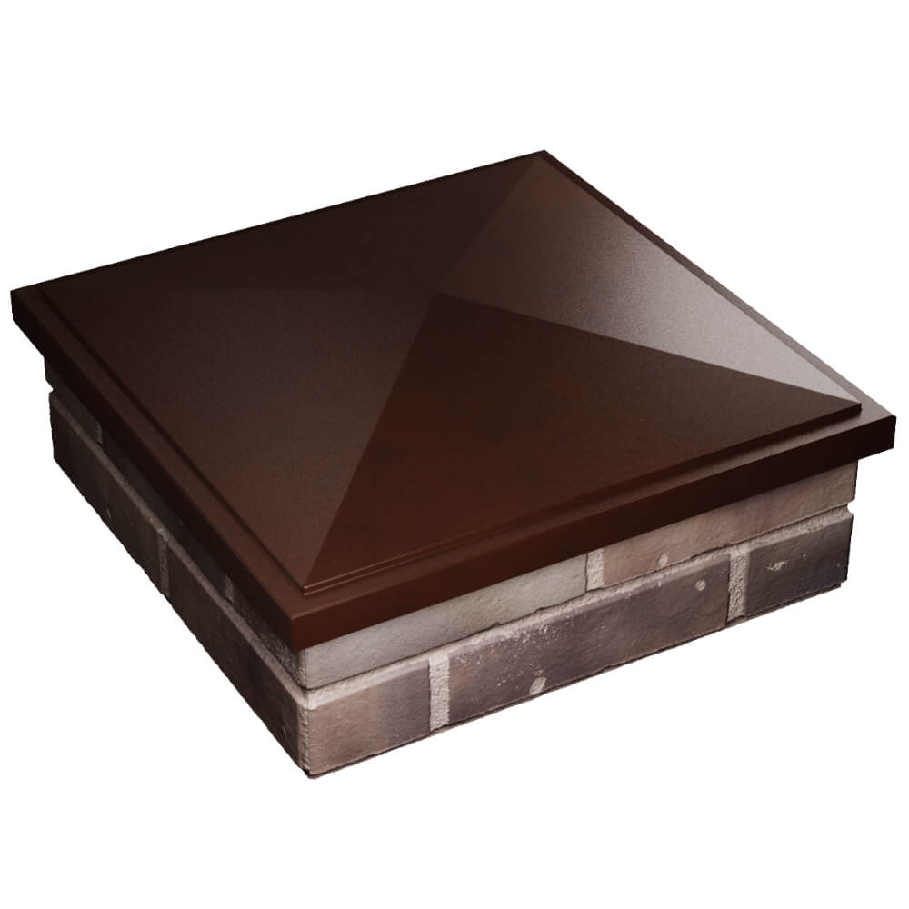 Колпак Zking БонаМоно Коричневый на столб 2х2 кирпича (515х515, 530х530мм) в Волоколамске фото