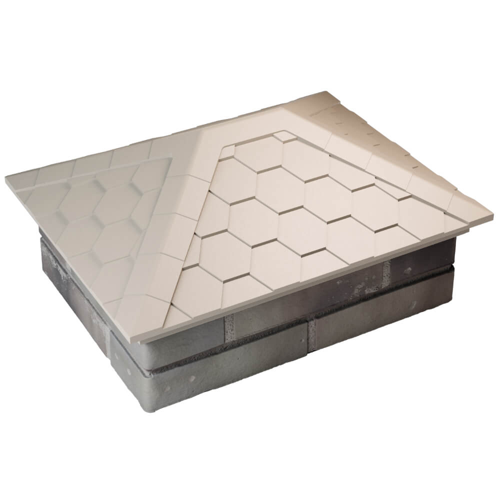 Колпак Zking Эверест Бежевый на столб 2х1.5 кирпича (520х390мм) Волоколамск фото