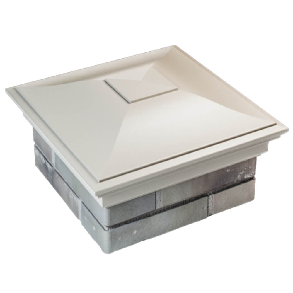 Колпак Zking Монблан Бежевый на столб 1.5х1.5 кирпича (385х385мм) в Волоколамске фото