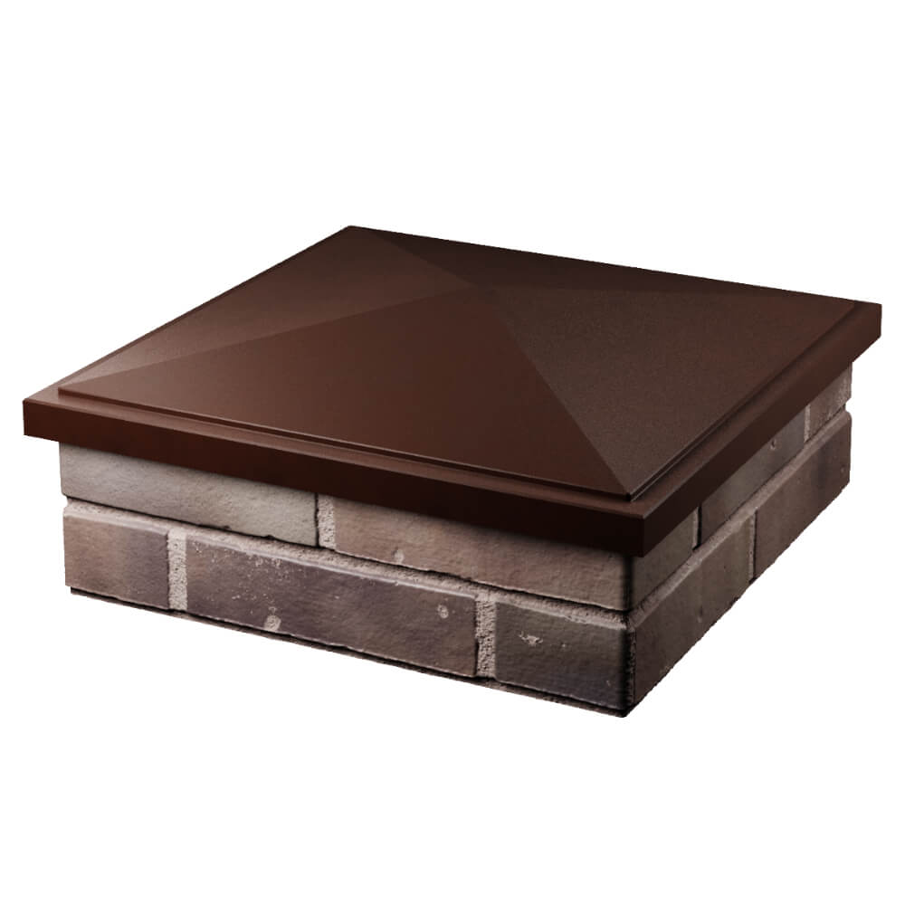 Колпак Zking БонаМоно Коричневый на столб 2х2 кирпича (515х515, 530х530мм) в Волоколамске фото