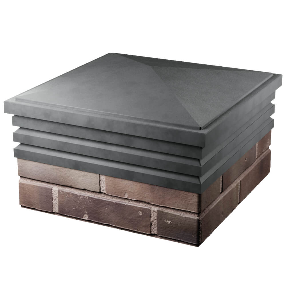 Колпак Zking Бона ХайТек Серый на столб 2х2 кирпича (513х513мм) в Волоколамске фото