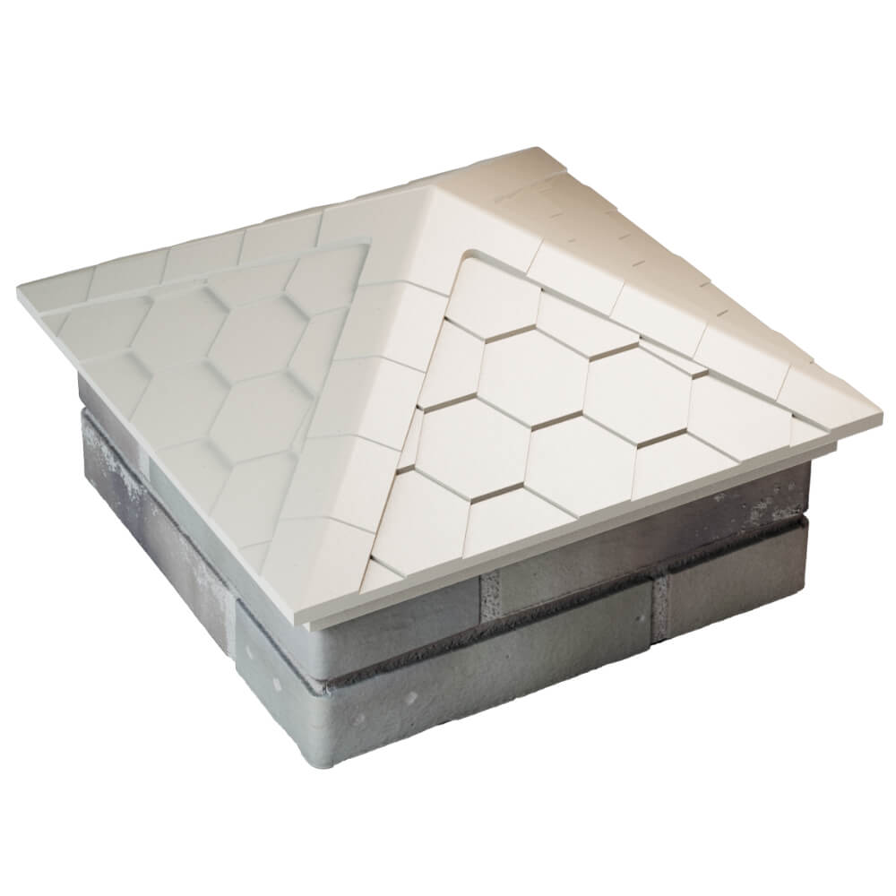 Колпак Zking Эверест Бежевый на столб 1.5х1.5 кирпича (390х390мм) в Волоколамске фото