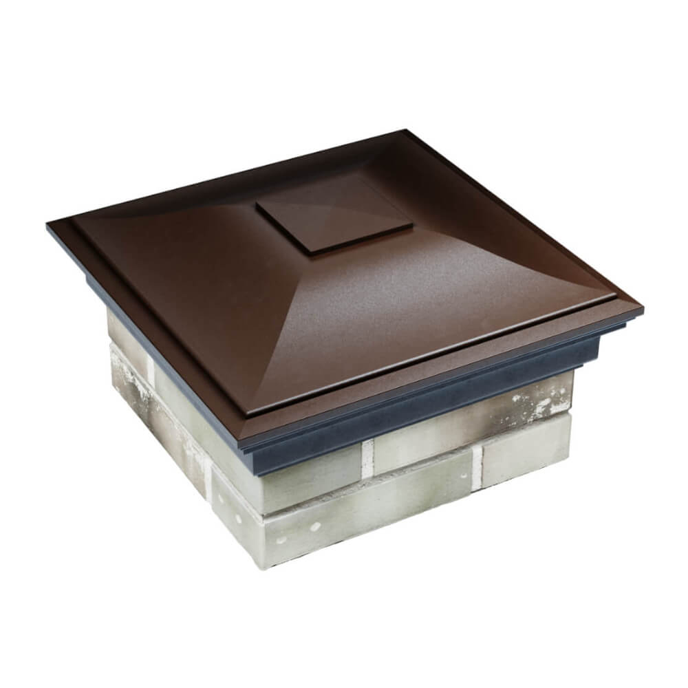 Колпак Zking Монблан Коричневый на столб 1.5х1.5 еврокирпича 0.7НФ (355х355мм) в Волоколамске фото