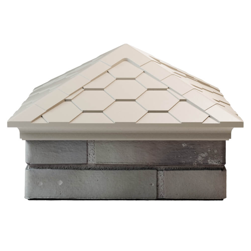 Колпак Zking Эверест Бежевый на столб 1.5х1.5 кирпича (390х390мм) Волоколамск фото