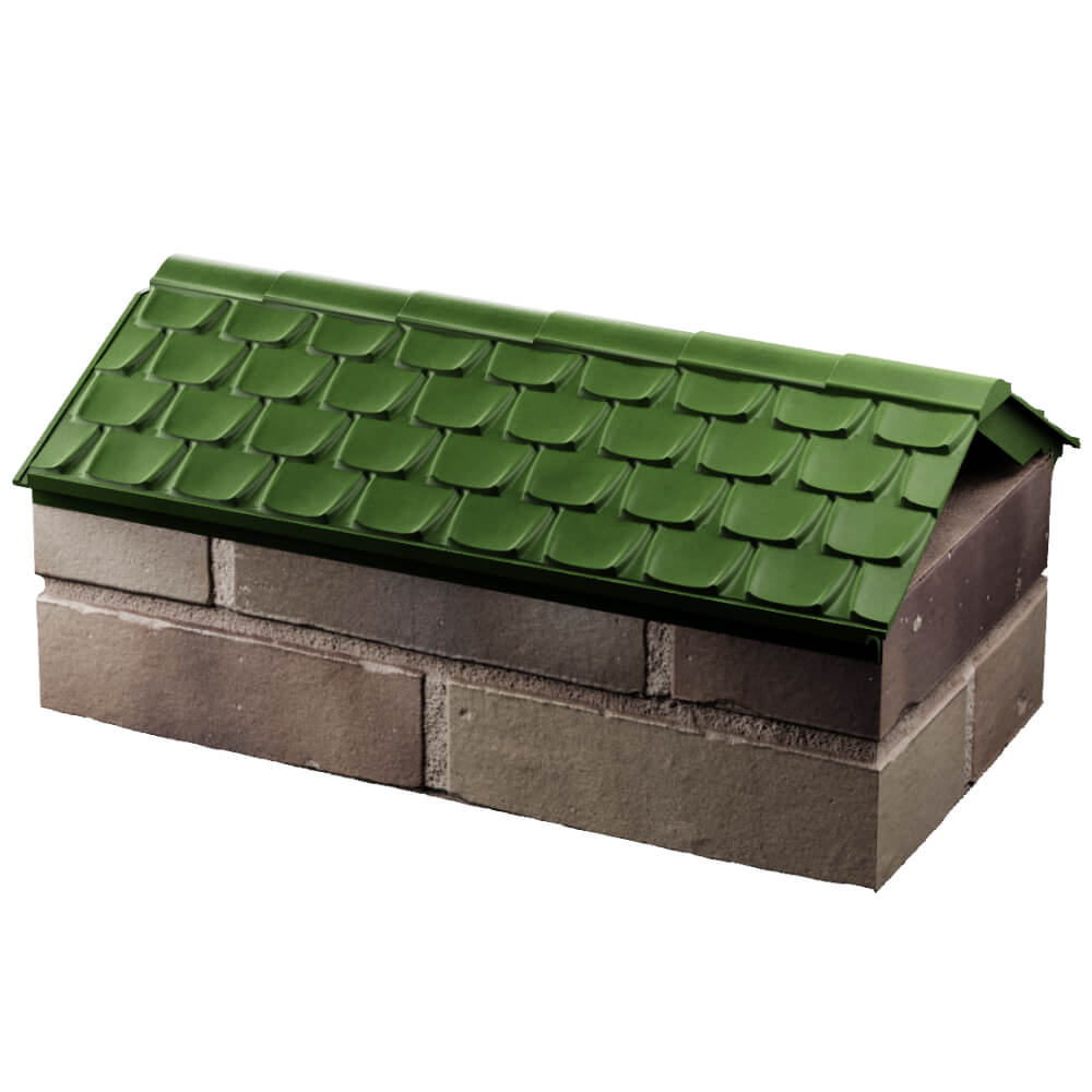 Парапет Zking Эльбрус Зеленый с посадкой на 1 кирпич (255мм) в Волоколамске фото