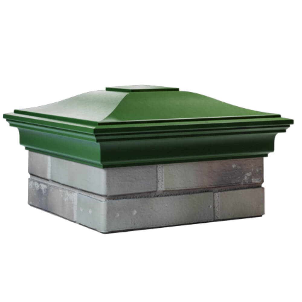 Колпак Zking Монблан Зеленый на столб 1.5х1.5 кирпича (385х385мм) в Волоколамске фото