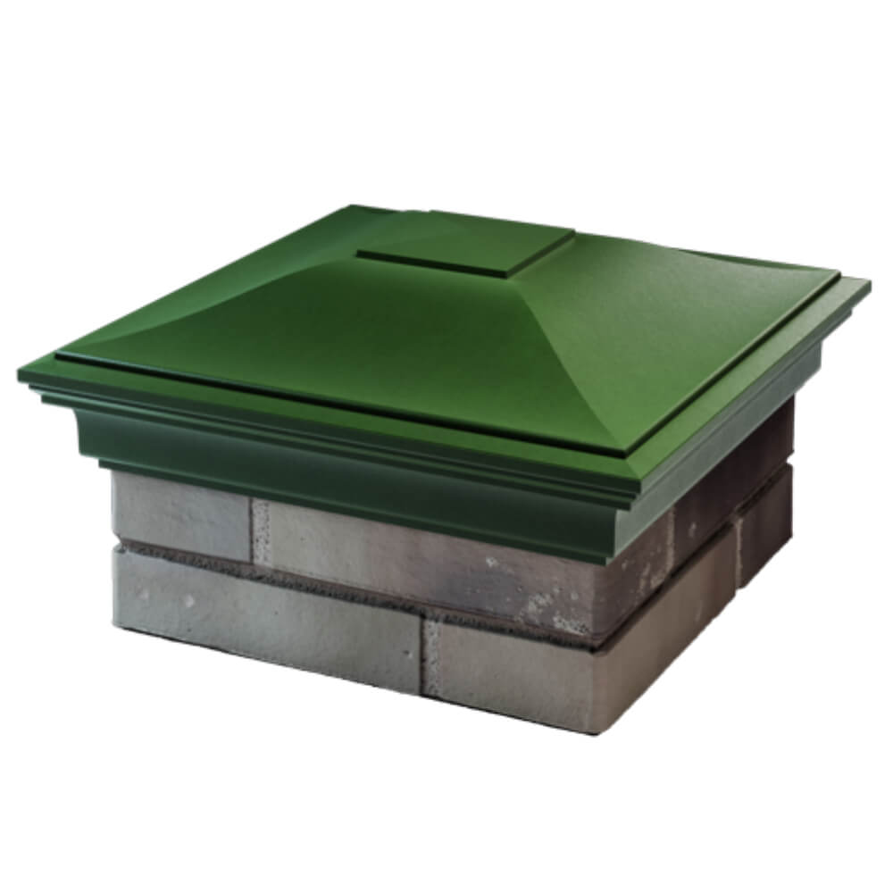Колпак Zking Монблан Зеленый на столб 1.5х1.5 кирпича (385х385мм) в Волоколамске фото