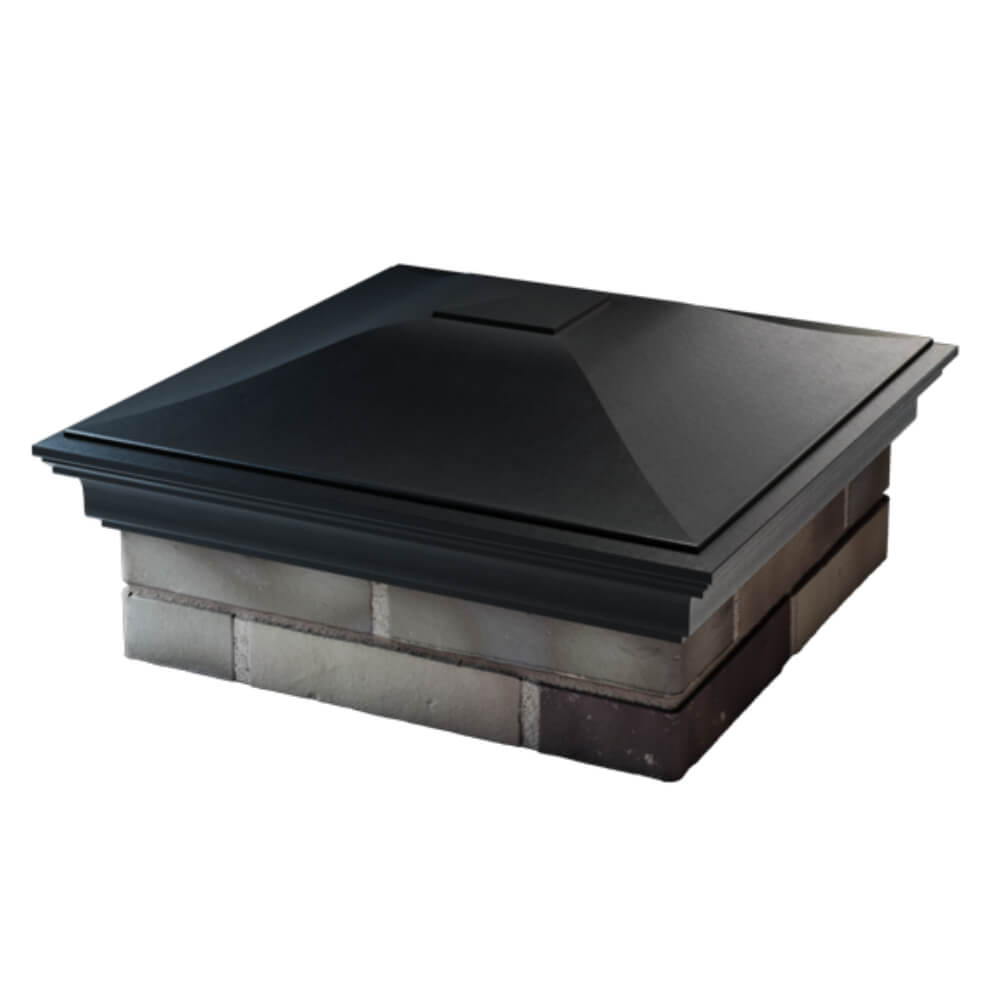 Колпак Zking Монблан Черный на столб 2х2 кирпича (515х515мм) в Волоколамске фото