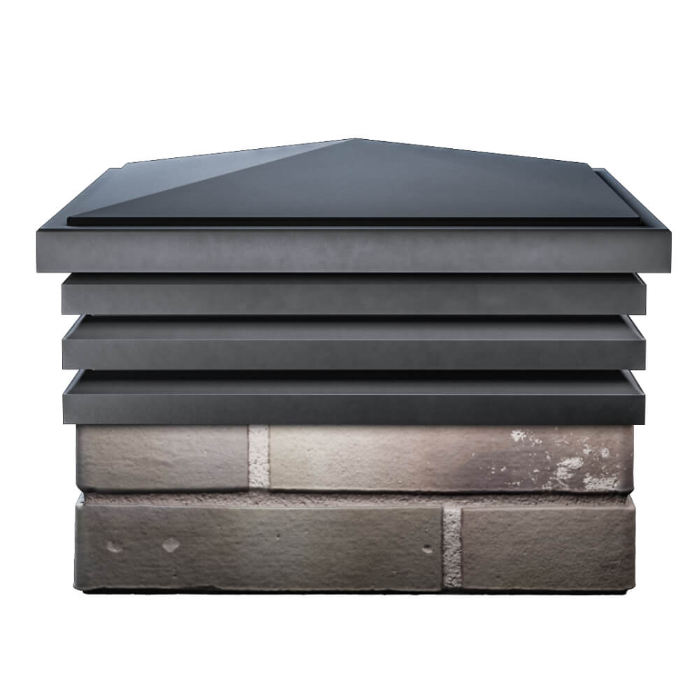 Колпак Zking Бона ХайТек Серый на столб 1.5х1.5 кирпича (385х385мм) Волоколамск фото