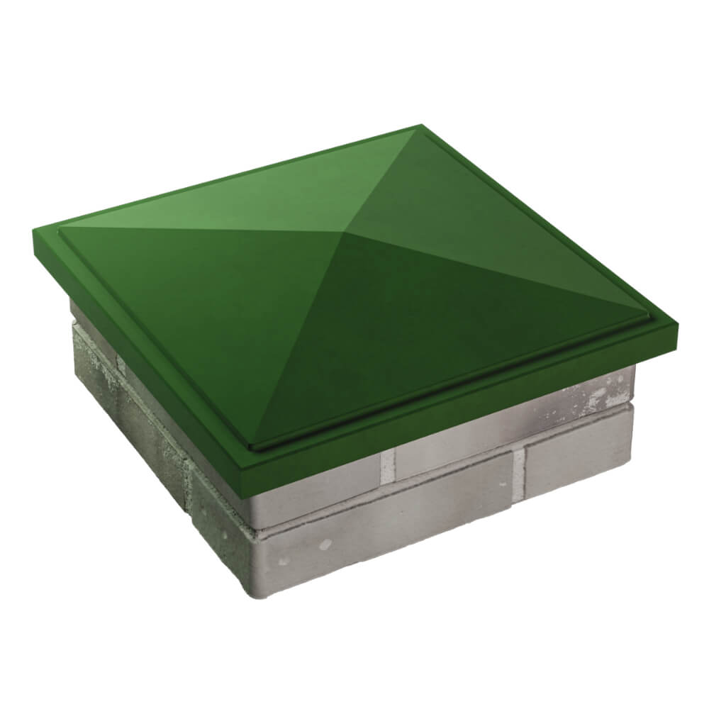 Колпак Zking БонаМоно Зеленый на столб 1.5х1.5 кирпича (385х385, 400х400мм) в Волоколамске фото