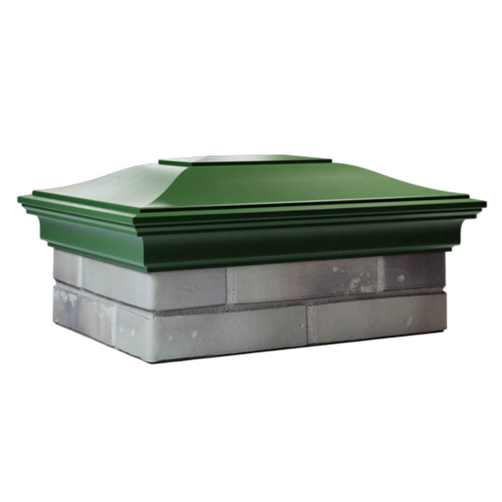 Колпак Zking Монблан Зеленый на столб 2х1.5 кирпича (515х385мм) в Волоколамске фото