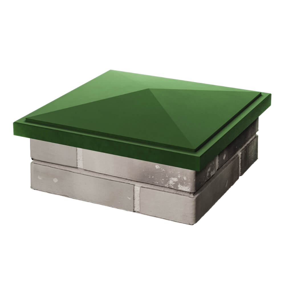 Колпак Zking БонаМоно Зеленый на столб 1.5х1.5 кирпича (385х385, 400х400мм) в Волоколамске фото