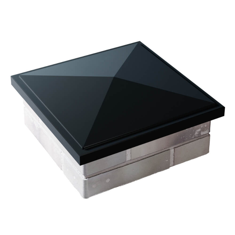 Колпак Zking БонаМоно Черный на столб 1.5х1.5 кирпича (385х385, 400х400мм) в Волоколамске фото