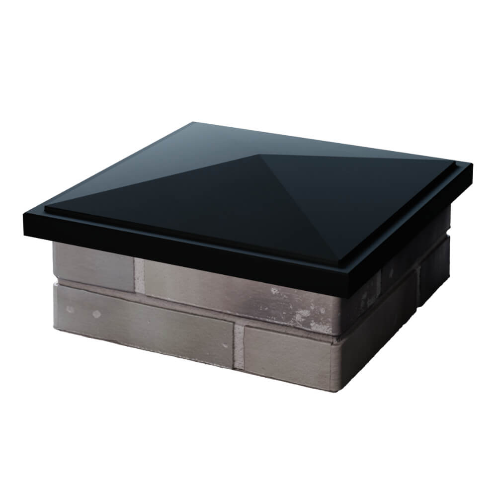 Колпак Zking БонаМоно Черный на столб 1.5х1.5 кирпича (385х385, 400х400мм) в Волоколамске фото