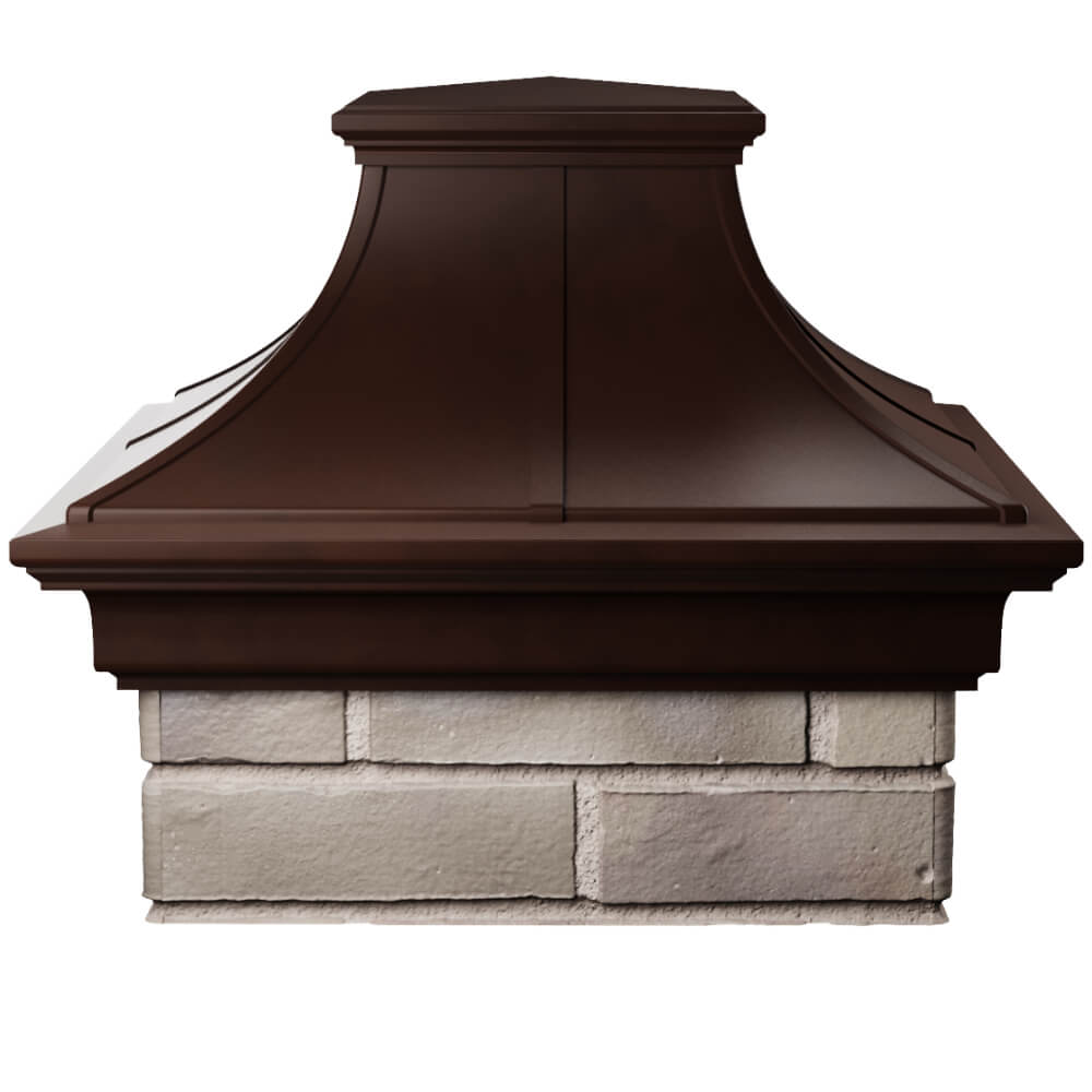 Колпак Zking Монблан Премиум Коричневый на столб 1.5х1.5 кирпича (385х385мм) Волоколамск фото